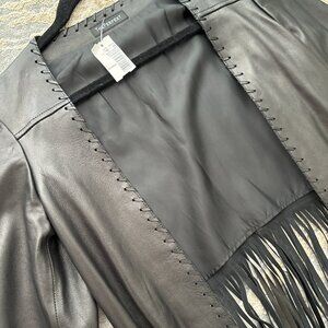 NWT ThePerfext 100% Fringe Leather Jacket (Size: XS)